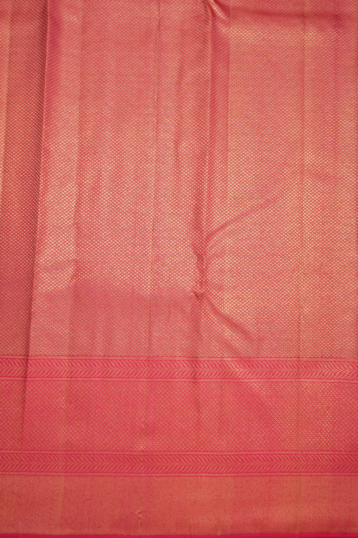 Mayil Kann And Twill Weave Zari Border Hot Pink Kanchipuram Silk Saree