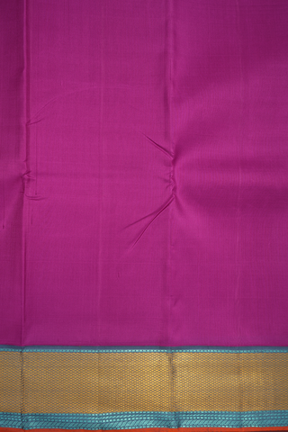 Mayil Kann Border Plain Purple Rose Kanchipuram Silk Saree