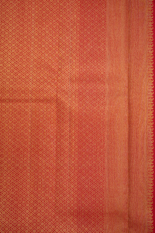 Mayil Kann Border Tomato Red Kanchipuram Silk Saree