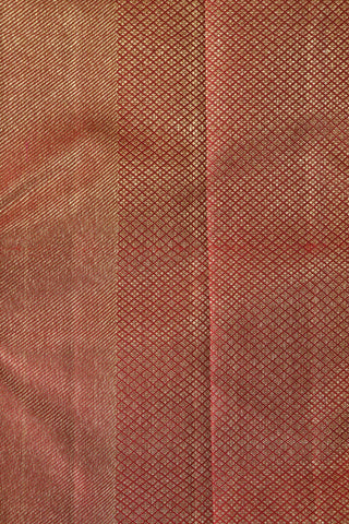 Mayilkan Border With Bindi Buttis Crimson Red Kanchipuram Silk Saree