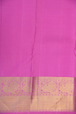 Mayilkan Border With Iruthalai Pakshi Butta Rose Pink Kanchipuram Silk Saree