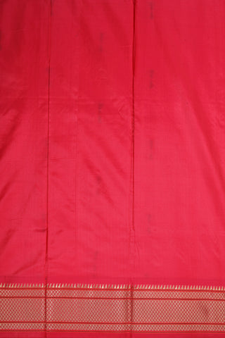 Mayilkan Border With Meenakari Work Butta Red Paithani Semi Silk Saree