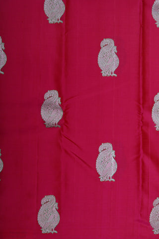 Annam Meenakari Work Magenta Pink Kanchipuram Silk Saree