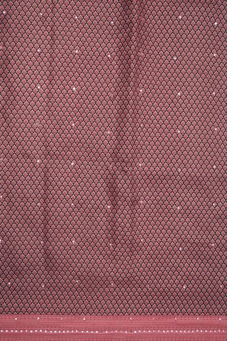 Mirror Work Buttis Shades Of Pink Printed Silk Saree