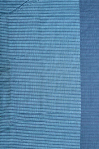 Monochrome Stripes Powder Blue Coimbatore Cotton Saree