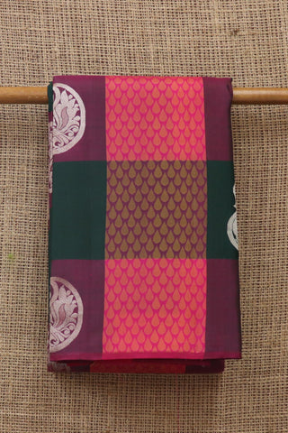 Multicolor Checks And Buttas Kanchipuram Silk Saree