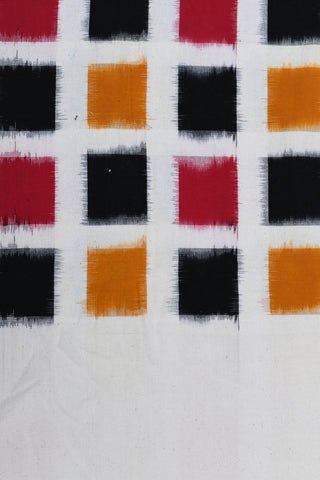 Multicolor Checks Printed Cotton Double Bedspread