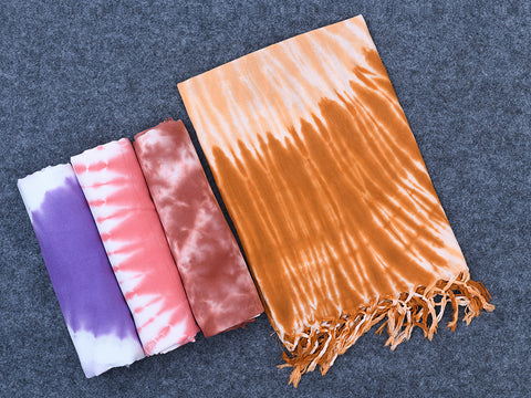 Set Of 4 Multicolor Cotton Towels