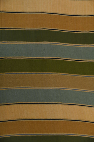 Multicolor Stripes Georgette Silk Saree