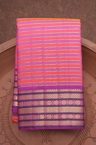 Neli Design Hot Pink And Purple Kanchipuram Silk Saree
