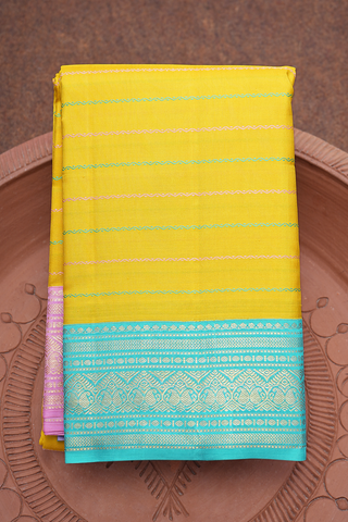 Neli Design Sunflower Yellow Kanchipuram Silk Saree