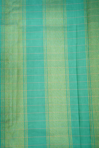 Rudraskh Zari Border Mint Green Nine Yards Kanchipuram Silk Saree