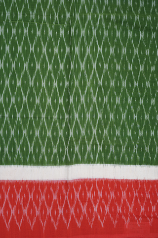 Ogee Design Fern Green Pochampally Cotton Saree