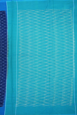 Ogee Design Navy Blue Pochampally Cotton Saree