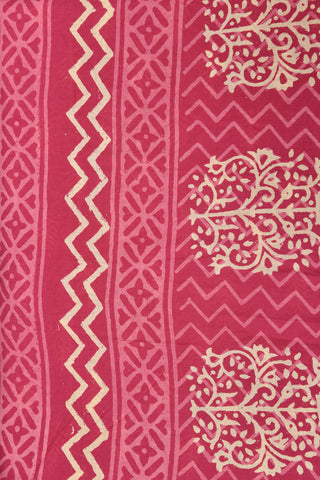 Onion Pink Paisley Design Jaipur Cotton Saree