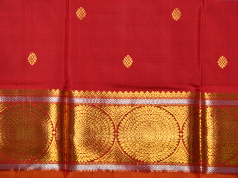 Zari Butta Grey Kanchipuram Silk Pavadai Sattai Material