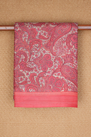 Paisley And Floral Design Multicolor Printed Silk Saree