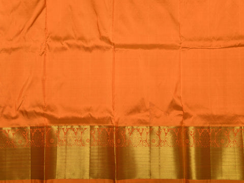 Paisley Border In Brocade Pink Kanchipuram Silk Unstitched Pavadai Sattai Material