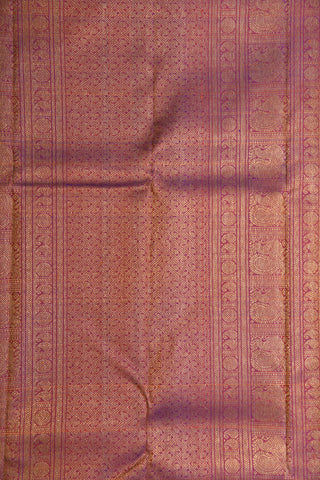 Paisley Border With Iruthalai Pakshi Motif Orange Kanchipuram Silk Saree