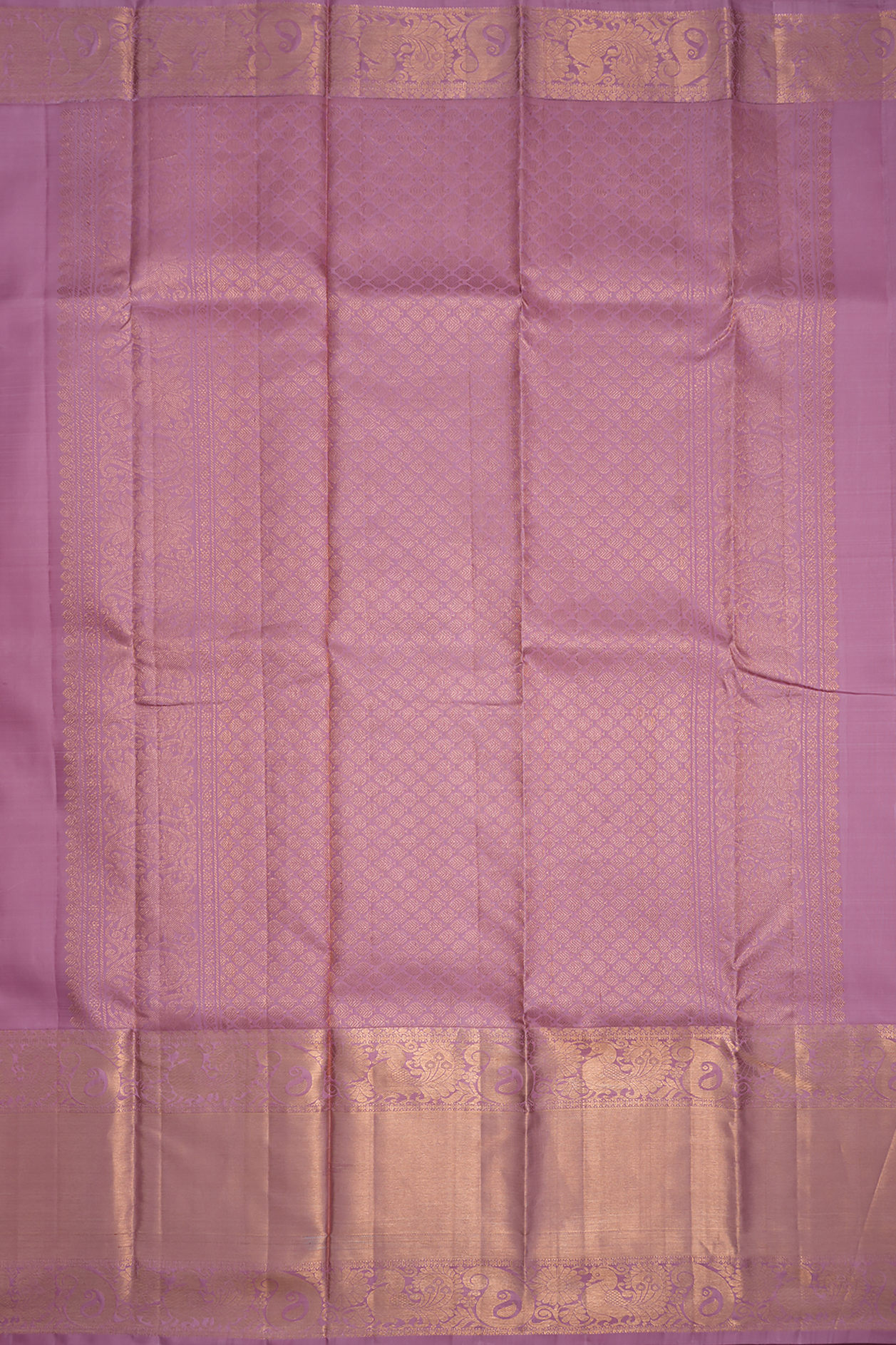 Paisley Motifs Onion Pink Kanchipuram Silk Saree