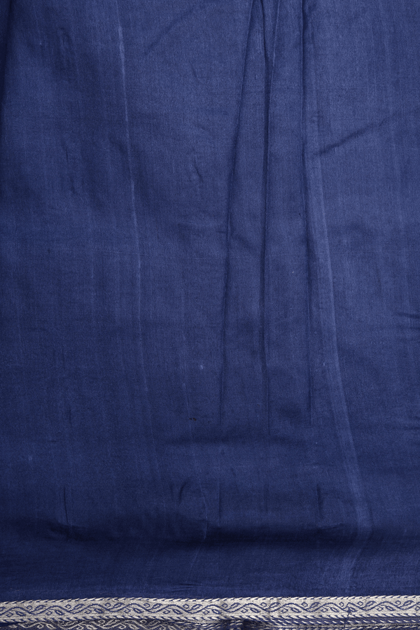 Paisley Buttas Pigeon Blue Raw Silk Saree