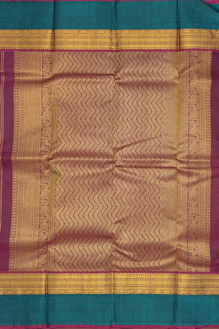 Paisley Motifs Honey Yellow Kanchipuram Silk Saree