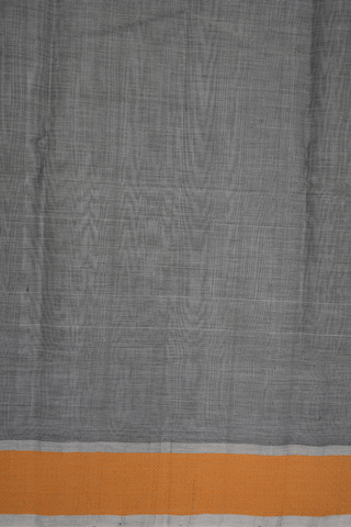 Paisley Motifs Steel Grey Traditional Silk Cotton Saree