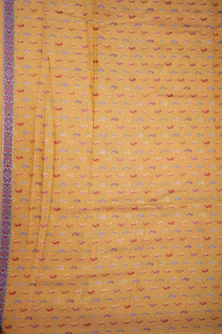 Paisley Motifs Yellowish Beige Pashmina Silk Saree