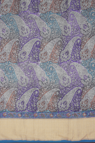 Paisley Printed Design Multicolor Chanderi Cotton Saree