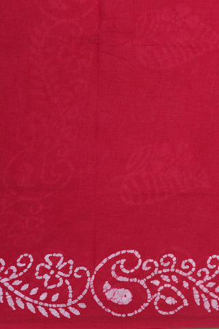 Paisley Printed Magenta Pink Sungudi Cotton Saree