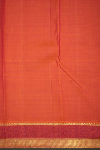 Paisley Threadwork Border Dual Tone Kanchipuram Silk Saree