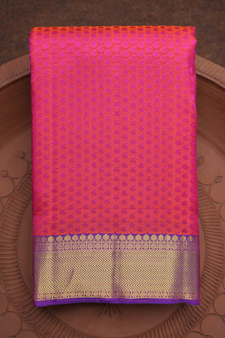 Jacquard Pattern Rani Pink Kanchipuram Silk Saree
