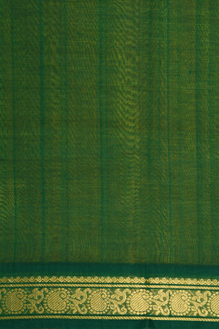 Paisley Zari Border In Plain Mango Yellow Silk Cotton Saree