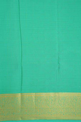 Paisley Zari Border Jade Green Mysore Silk Saree