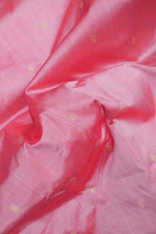 Paisley Zari Buttis Blush Pink Paithani Silk Saree