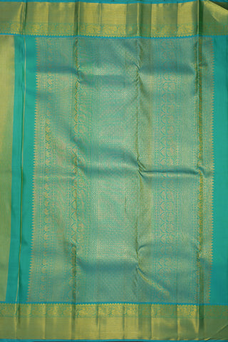 Paisley Zari Motifs Ivory Kanchipuram Silk Saree