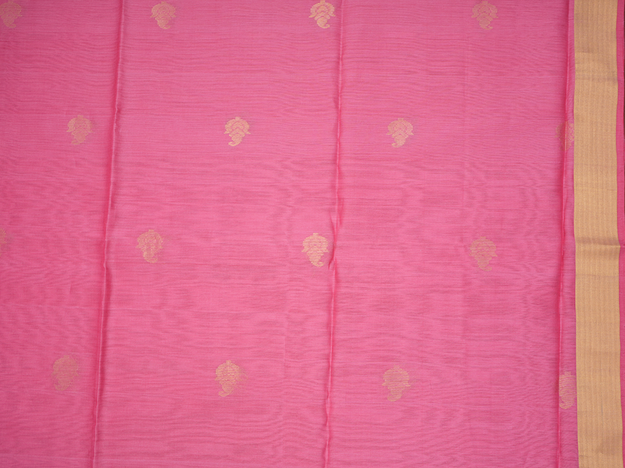 Paisley Zari Motifs Pink Kora Unstitched Salwar Material