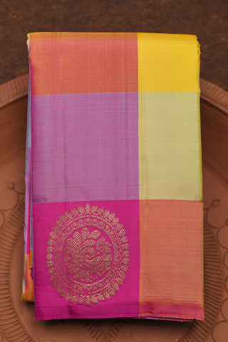 Palum Pazhamum Kattam And Peacock Motif Multicolor Kanchipuram Silk Saree