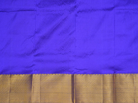Brocade Pattern With Twill Zari Border Royal Blue Pavadai Sattai Material