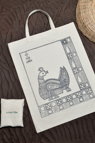 Peacock Printed Reusable Cloth Bag