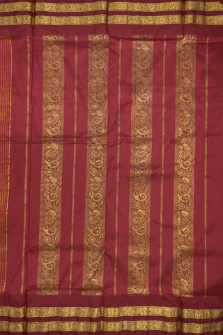 Temple Border Yellow Kanchipuram Nine Yards Silk Saree