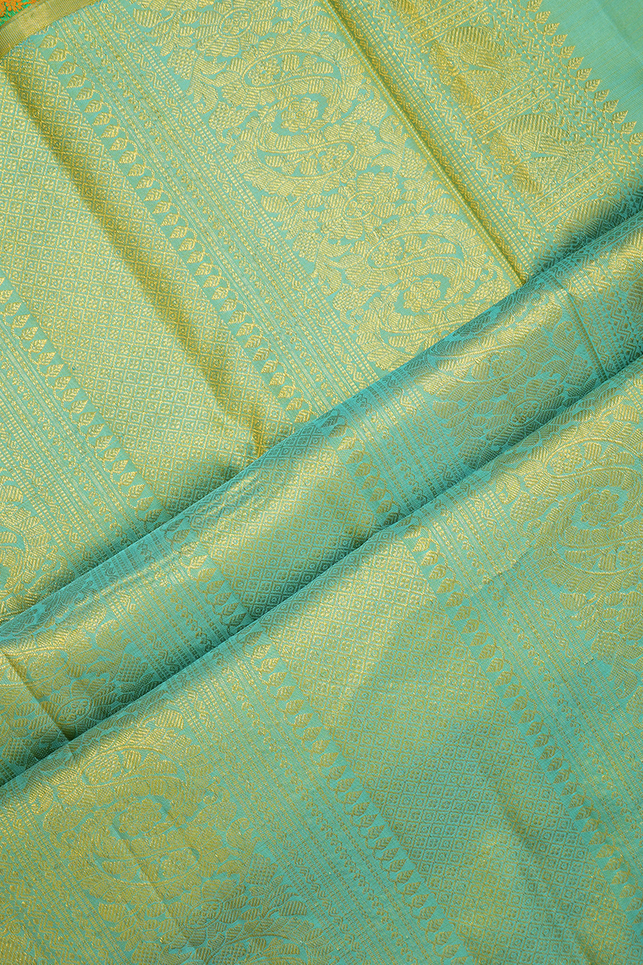 Peacock Threadwork Design Yellow Kanchipuram Silk Saree
