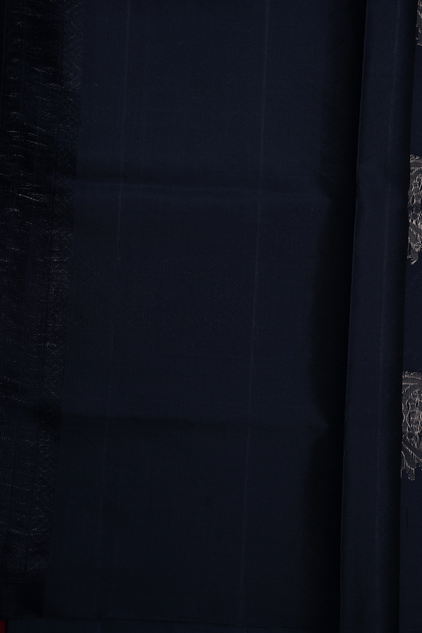 Peacock Zari Border Multicolor Soft Silk Saree