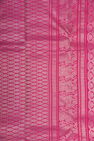 Peacock Zari Butta Multicolor Checks Kanchipuram Silk Saree