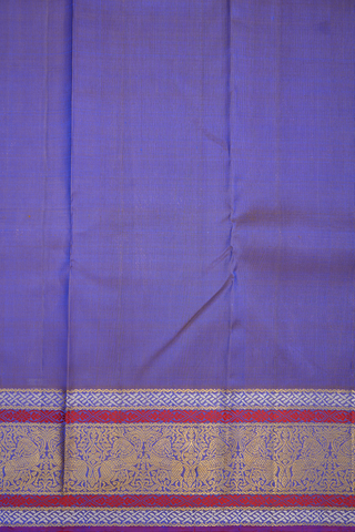 Peacock Zari Motifs Royal Blue Kanchipuram Silk Saree
