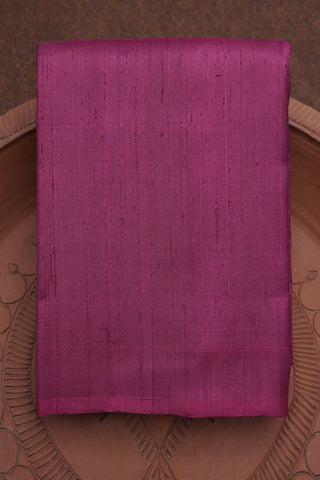 Plain Berry Purple Kanchipuram Silk Saree