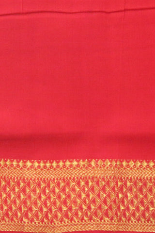 Plain Bright Red With Arai Madam Border Mangalagiri Cotton Saree