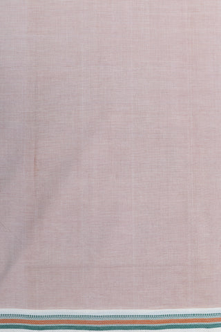 Plain Cream Color Mangalagiri Cotton Saree
