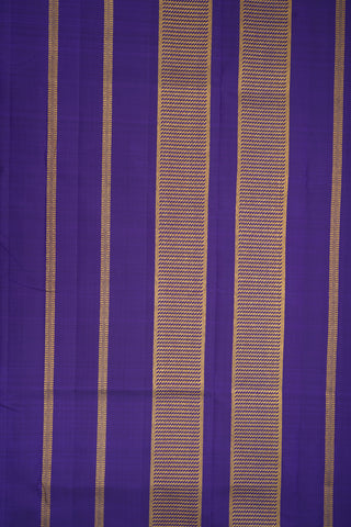 Zari Border Dark Purple Kanchipuram Nine Yards Silk Saree