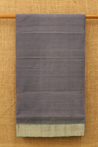 Plain Grey With Bugadi Border Mangalagiri Cotton Saree
